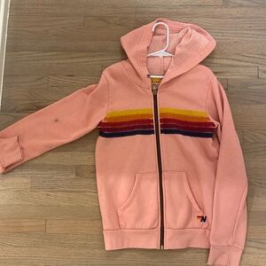 Aviator Nation striped zipped hoodie